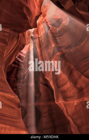 Slot Canyons dans le haut Antelope Canyon sur la nation navajo en Arizona. Banque D'Images