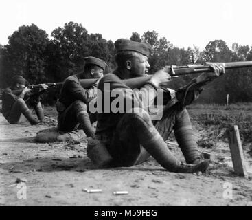 Tir à la camp de l'armée américaine dans le New Jersey, ca. 1939. Banque D'Images