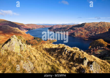 Haweswater de Riggindale Crag Lake District, Cumbria, England, UK Banque D'Images