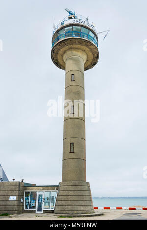 L'institution garde-côtes nationaux (NCI) tour de guet ou aussi appelé tour de NCI sur Calshot Spit en février 2018, England, UK, Calshot Banque D'Images