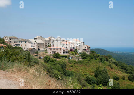 Le hameau de Fano, San-Nicolao, Corse, France Banque D'Images