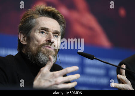 Berlin, Allemagne. Feb 20, 2018. Willem Dafoe au cours de la conférence de presse de l'Ours d'or d'honneur à la 68e Festival International du Film de Berlin/Berlinale 2018 à l'hôtel Grand Hyatt le 20 février 2018 à Berlin, Allemagne. | Verwendung weltweit : dpa Crédit photo alliance/Alamy Live News Banque D'Images