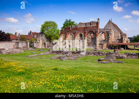 Ruines de St Augustine's Abbey, le plus ancien monastère bénédictin à Canterbury, Kent le Sud de l'Angleterre, Royaume-Uni. Site du patrimoine mondial de l'UNESCO Banque D'Images