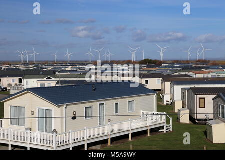 Camber Sands Holiday Park, avec peu de vent au-delà de la ferme Cour Cheyne, carrossage, Rye, East Sussex, Angleterre, Grande-Bretagne, Royaume-Uni, UK, Europe Banque D'Images