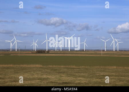 Peu d'éoliennes, Cour Cheyne Camber Sands, Rye, East Sussex, Angleterre, Grande-Bretagne, Royaume-Uni, UK, Europe Banque D'Images