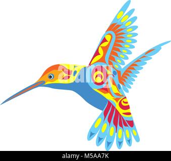 Un Colibri stylisé Illustration de Vecteur