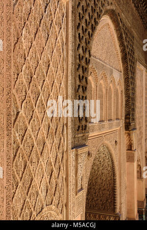 Le Maroc, Marrakech, Medina, Medersa Medersa Ben Youssef, l'Afrique, du Maghreb Banque D'Images