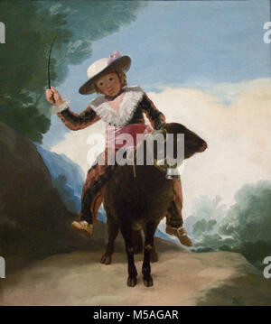 Francisco José de Goya y Lucientes - Garçon sur un Ram - 1787 Banque D'Images