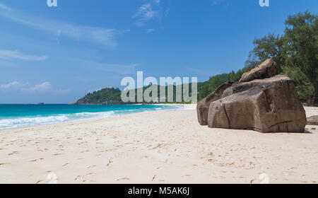 Anse Intendance Mahe Seychelles sur la plage de sable. Banque D'Images