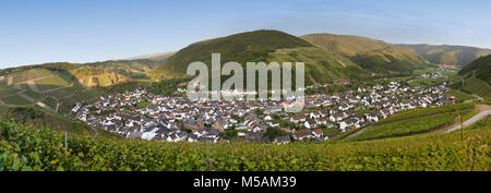 Dernau sur la rivière Ahr, vignobles dans la vallée Ahrtal, Rhénanie-Palatinat, Allemagne, Europe Banque D'Images