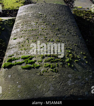 Tombes moussues à St Alkmund's Church Shrewsbury, Shropshire Banque D'Images