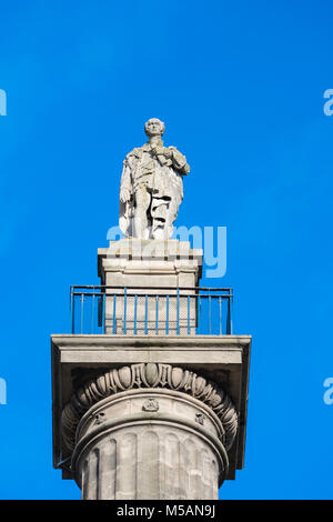Le centre-ville de Newcastle, près de la statue de Earl Grey sur le dessus de la colonne de 40 mètres, connu sous le nom de Grey's Monument dans le centre de la ville, UK Banque D'Images