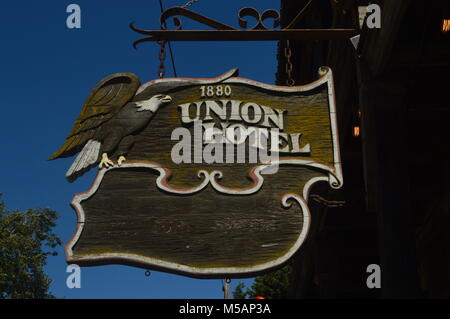 Saloon dans le Far West Style dans Los Alamos. L'architecture et le vacances Juillet 03, 2017. Los Alamos. La Californie. Aux Etats-Unis. USA. Banque D'Images