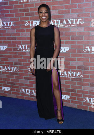 Los Angeles, CALIFORNIE, États-Unis. 19 février 2018. 19 février 2018 - Los Angeles, Californie - Gail Bean. FX's ''Atlanta Robbin' Season'' LA première tenue à l'hôtel ACE. Crédit photo : Birdie Thompson/AdMedia crédit : Birdie Thompson/AdMedia/Alamy Live News Banque D'Images