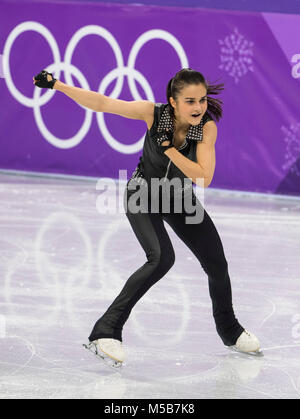 Ivett TOTH (HUN), patinage artistique, patinage simple dames programme court, les Jeux Olympiques d'hiver de PyeongChang 2018, Gangneung Ice Arena, de Corée du Sud le 21 février 2018. Credit : Enrico Calderoni/AFLO SPORT/Alamy Live News Banque D'Images