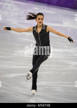 Ivett TOTH (HUN), patinage artistique, patinage simple dames programme court, les Jeux Olympiques d'hiver de PyeongChang 2018, Gangneung Ice Arena, de Corée du Sud le 21 février 2018. Credit : Enrico Calderoni/AFLO SPORT/Alamy Live News Banque D'Images