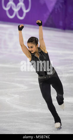 Ivett TOTH (HUN), patinage artistique, patinage simple dames programme court, les Jeux Olympiques d'hiver de PyeongChang 2018, Gangneung Ice Arena, de Corée du Sud le 21 février 2018. Credit : Enrico Calderoni/AFLO SPORT/Alamy Live News Banque D'Images