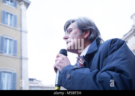 Roma, Italie. Feb 21, 2018. Raffaele Del Giudice, adjoint au maire de Naples Crédit : Matteo Nardone/Pacific Press/Alamy Live News Banque D'Images