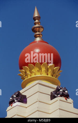 Top close up de Mahalaxmi temple à Mumbai, Maharashtra, Inde Banque D'Images