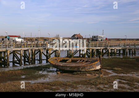 Chenal d'entrée du port de Rye, East Sussex, Angleterre, Grande-Bretagne, Royaume-Uni, UK, Europe Banque D'Images