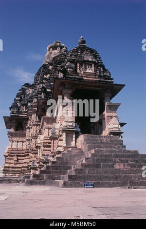 Vishvanatha temple de Khajuraho, Madhya Pradesh, Inde Banque D'Images