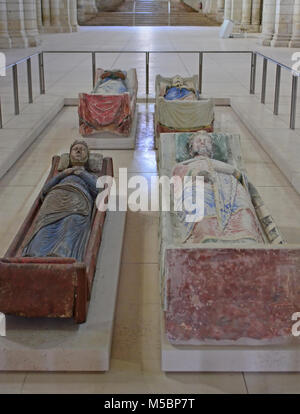 Le Roi Henry II, le roi Richard Coeur de lion et la reine Aliénor d'Aquitaine, à l'abbaye de fontevraux Banque D'Images