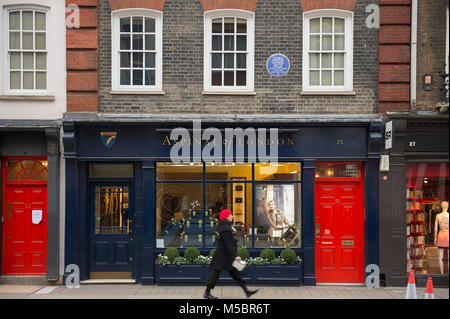 25 Brook Street, Mayfair, la maison du compositeur George Frideric Handel, partie de la Handel & Hendrix Museum, Londres Banque D'Images