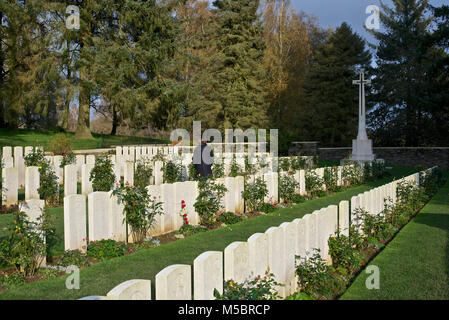 Cimetière Hawthorn Ridge Numéro 2 situé dans le Parc commémoratif de Terre-Neuve à Beaumont-Hamel, France, Banque D'Images