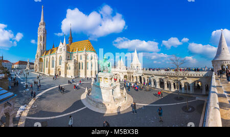 Saint-jean l'église Matthias de Budapest. L'un des temple principal en Hongrie. Banque D'Images