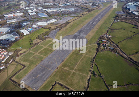 Une vue aérienne de l'ancien aérodrome, Bristol Filton Banque D'Images