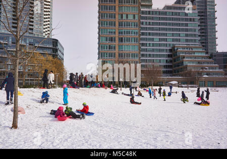 Bras Plaza State Park après une tempête de neige Banque D'Images