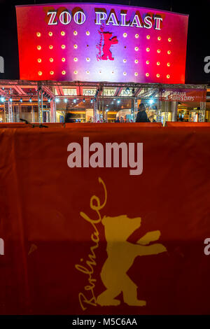 Zoo Palast pendant le cinéma Filmfestival Berlinale, Berlin 2018. Banque D'Images