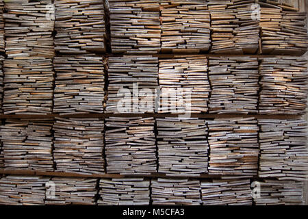 Planches en bois à l'extérieur de l'Minzoka Hida Mura (Hida no Sato), nearTakayama, au Japon. Banque D'Images