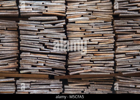 Planches en bois à l'extérieur de l'Minzoka Hida Mura (Hida no Sato), nearTakayama, au Japon. Banque D'Images