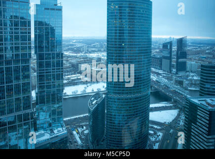 Panorama de l'antenne de Moscou en hiver, Russie Banque D'Images