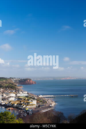 Teignmouth et sa grande jetée, Devon Banque D'Images