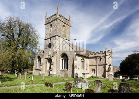 All Saints Church, Crudwell, Wiltshire, Royaume-Uni Banque D'Images