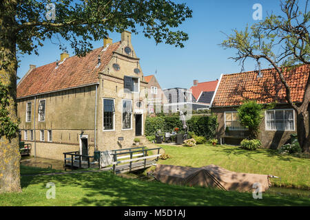 Impression de l'Hindeloopen village frison aux Pays-Bas Banque D'Images