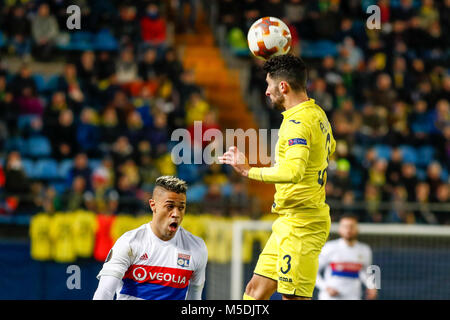 Villareal, Espagne. Feb 22, 2018. Alvaro de Villarreal au cours de l'UEFA Europa League match joué sur Ceramica Stadium entre Villarreal CF et l'Olympique Lyonnais, le 22 février 2018. Photo : Oscar J. Barroso / AFP7 Crédit : CORDON PRESS/Alamy Live News Crédit : CORDON PRESS/Alamy Live News Banque D'Images