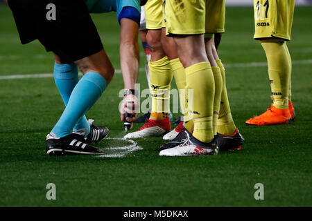 Villareal, Espagne. Feb 22, 2018. Ilustration au cours de l'UEFA Europa League match joué sur Ceramica Stadium entre Villarreal CF et l'Olympique Lyonnais, le 22 février 2018. Photo : Oscar J. Barroso / AFP7 Crédit : CORDON PRESS/Alamy Live News Crédit : CORDON PRESS/Alamy Live News Banque D'Images