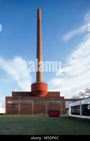 Krefeld, Vereingte Seidenweber "Verseidag AG", von Erich Holthoff Kesselhaus im Sinne von Mies van der Rohe erbaut Banque D'Images