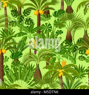 Modèle transparent avec des palmiers tropicaux. Plantes tropicales exotiques Illustration de nature jungle Illustration de Vecteur