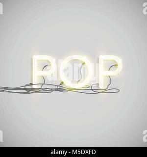 Neon electric type word, vector illustration Illustration de Vecteur