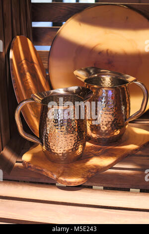 Verre, cuisine, jug, de l'eau, dispositifs icônes, appareils, outils de cuisine, métal, arbre, Cook, plats, vaisselle, belle, godet Banque D'Images