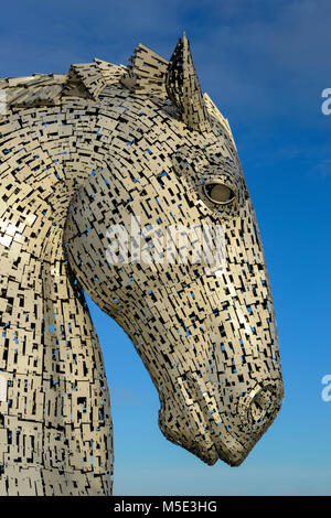 Chef d'une des sculptures de l'Andy Scott à Helix Park, Falkirk, Ecosse Banque D'Images