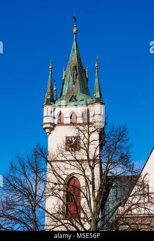 L'église paroissiale de st Mikulas à Humpolec République tchèque, ville Banque D'Images