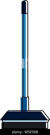 Nettoyage maison balai droit connexes Illustration de Vecteur