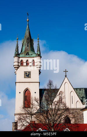 L'église paroissiale de st Mikulas à Humpolec République tchèque, ville Banque D'Images