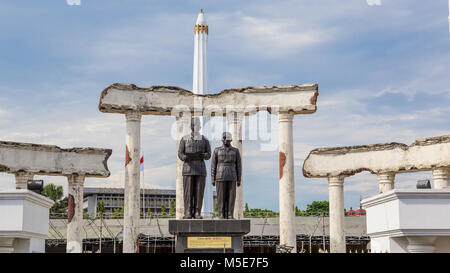 Monument de Soekarno Hatta à Surabaya, Indonésie Banque D'Images