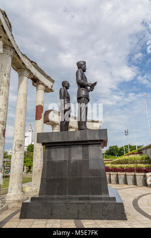 Monument de Soekarno Hatta à Surabaya, Indonésie Banque D'Images